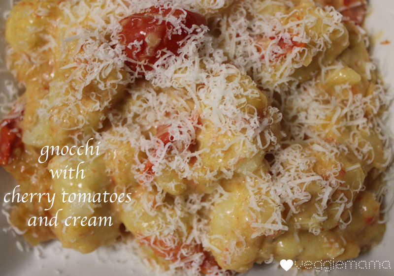 Creamy gnocchi with cherry tomato recipe | Veggie Mama