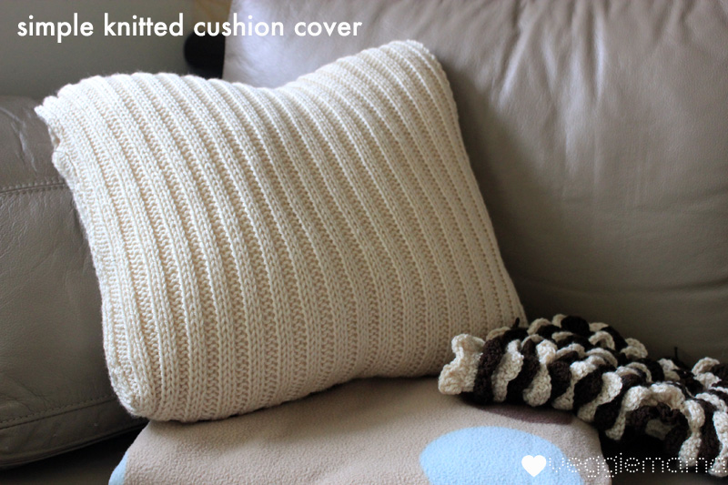 simple free knit cushion cover pattern