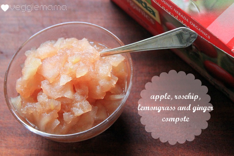 apple, rosehip, lemongrass and ginger compote recipe | Veggie mama