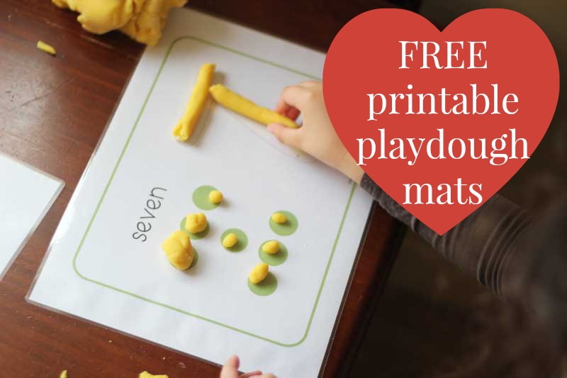 Free printable playdough mats | Veggie Mama