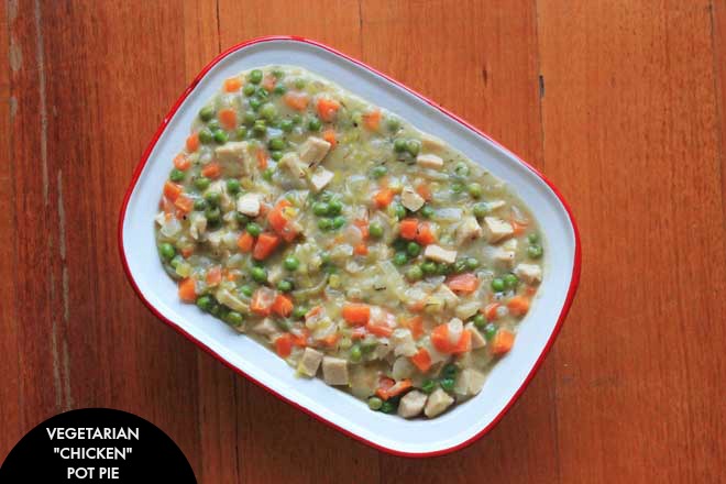 A vegetarian favourite of an old classic - "chicken" pot pie. Rich and creamy, as you'd expect! on theveggiemama.com