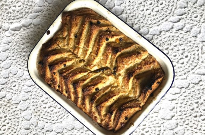 Spiced eggnog bread and butter pudding | Veggie Mama